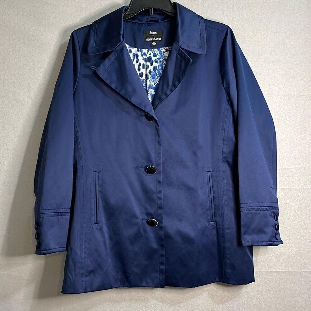 Dennis By Dennis‎ Basso Womens Jacket Blue Size XL